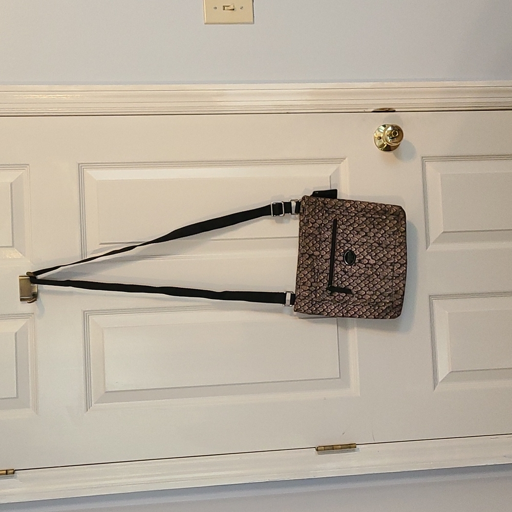 Snake skin print coach bag